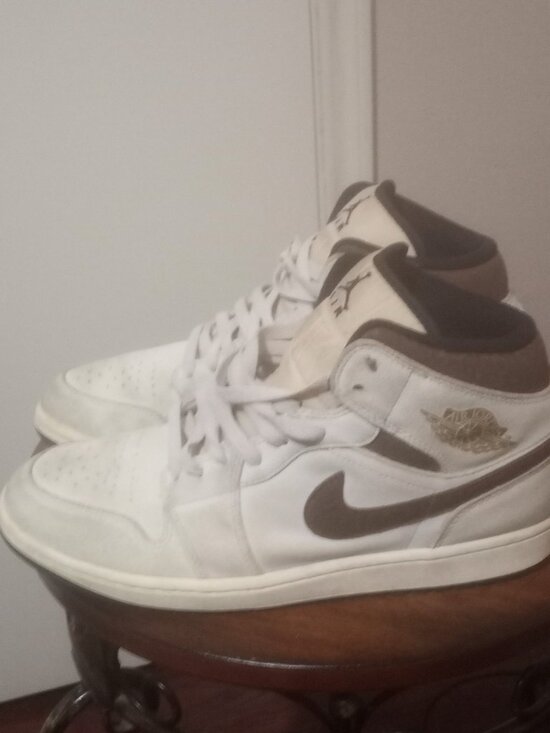 Air Jordan 1 Mid SE Brown Elephant Mens Size 10.5 Metallic Gold DZ4129 102 main image 2
